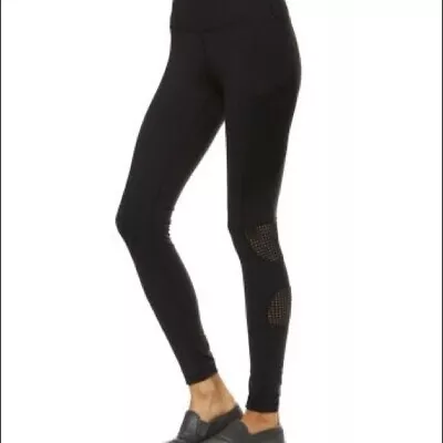 Mono B Small Dot Black Mesh Panel Leggings • £12.53