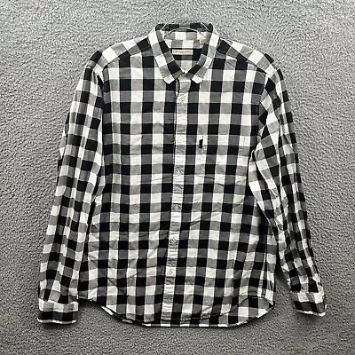 Burberry Brit Shirt Adult Large Black Buffalo Check Button Up Long Sleeve Mens • $53.78