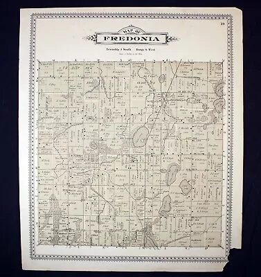 Fredonia Township Antique Plat Map 1894 Calhoun County Michigan • $15.50