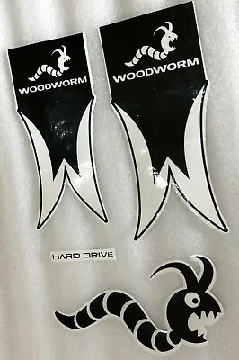 WOODWORM Black Label Hard Drive Cricket Bat Stickers - 1 Full SET + AU Stock • $27.99