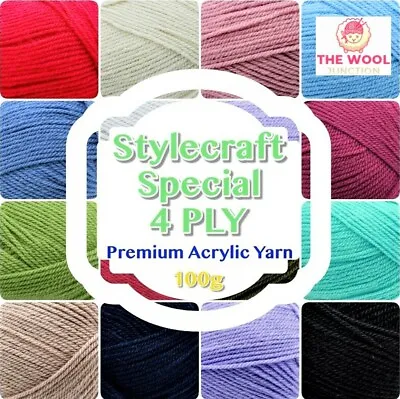 Stylecraft SPECIAL 4 PLY Premium Acrylic Knitting/ Crochet Yarn Wool 100g Ball • £2.79