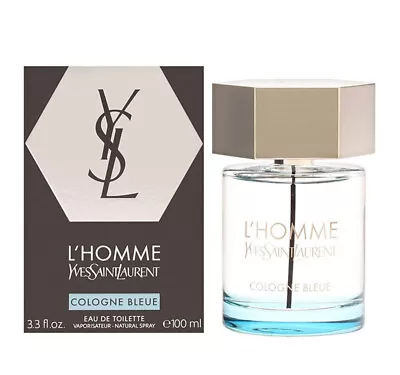 YSL L'homme Cologne Bleue Yves Saint Laurent Men 3.3 3.4 Oz 100 Ml EDT Spray Nib • $83.67