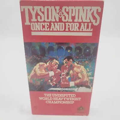 TYSON Vs SPINKS Once And For All (VHS 1988) Boxing Heavyweight Championship RARE • $44.99