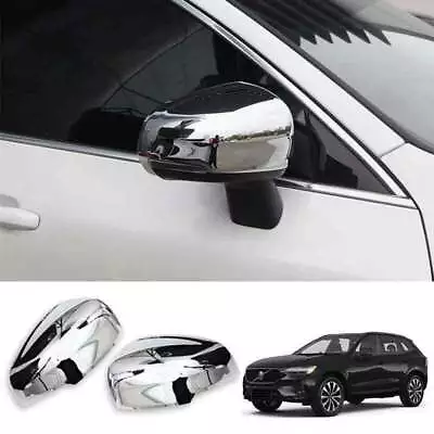 ABS Chrome Chrome Door Rearview Mirrors Cover Trim 2PCS For Volvo XC90 2016-2023 • $45.99