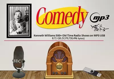 Kenneth Williams Collection Of 500+ Old Time Radio Shows  MP3 USB FREE P&P • £13.95