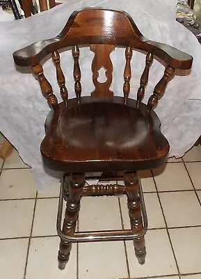 $349 • Buy Mid Century Old Tavern Pine Ethan Allen Bar Stool / Chair  (RP-AC159)