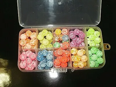 NEW!! SPECKLED WHITE VEIL 10 UV COLOR TROUT & STEELHEAD Box 8mm 10mm Sizes • $12.99