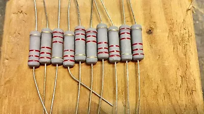 10 PCS 2Watt  Carbon Film Resistors 2W Resistor 5% YOU CHOOSE VALUE  • $3.29