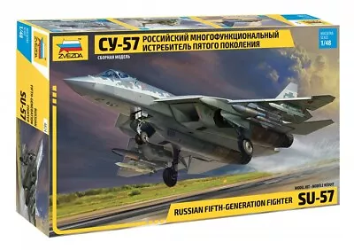 Zvezda 4824 Russian Aircraft SUKHOI SU-57 Fifth-Generation Fighter Scale 1:48 • $75.19