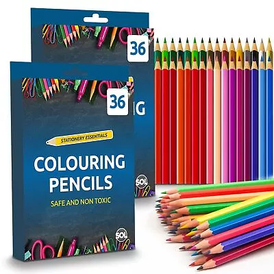 72-108pk Premium Professional Colouring Pencils Set Colours Artist Kids Adults • £9.99