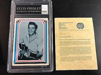 Elvis Presley Authentic Hair Memorabilia With 1978 Trading Card #50 Certified! • $59.95