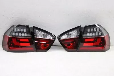 Fits 05-08 Bmw 3-series 4dr E90 Sedan 4pcs Led Strip Black Tail Brake Lights Set • $134.99