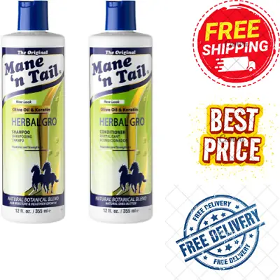 Mane N Tail Herbal Gro Shampoo And Conditioner KitOlive Oil+Natural Herbs • £12.05