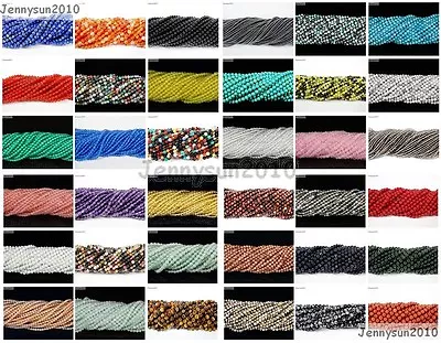 $3.05 • Buy Natural Gemstones 2mm & 3mm Round Spacer Beads 15.5'' Jewelry Design Crafts