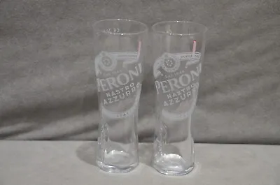 £8.99 • Buy 2x Peroni Nastro Azzurro Half Pint Beer Glass 10oz Tall & Slim Brand New CE M18