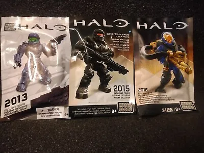  Mega Bloks Halo Exclusive Figures 201320152016 You Get All 3 In Sealed Bags. • £29.99
