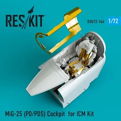 1/72 Reskit MiG-25 (PD/PDS) Cockpit For ICM Kit (1/72) • $21.44