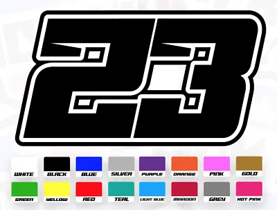 3 X Custom Racing Numbers - Vinyl Stickers Decals Race Motorbike Mx Track • £5.72