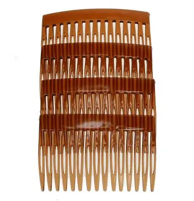 4 Pack 7cm Tort Brown Side Hair Combs Slides Clips Hair Accessories • £3.06