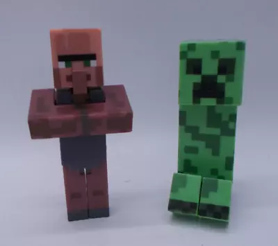 Minecraft 3  Villager And Creeper Vinyl Figures Mojang • $8.58