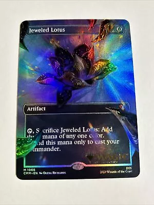 Jeweled Lotus Foil Card (DIY) • $20