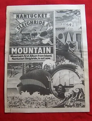 £19.99 • Buy Nantucket Sleighride Mountain Original 1971 Vintage Poster Size Press Advert