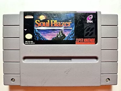 Soul Blazer(Super Nintendo SNES)Works Authentic🔥Nice Shape! • $110.50