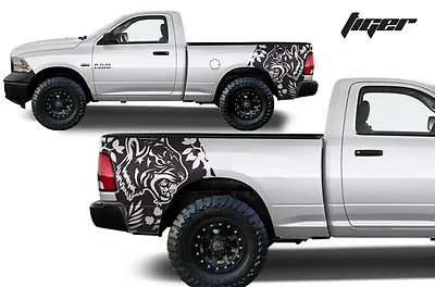 Custom Vinyl Decal Tiger Wrap Kit For Dodge Ram Truck 09-18 1500/2500/3500 BLACK • $59.95