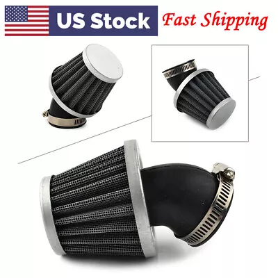 45mm Bent Air Filter Cleaner Scooter Dirt Pit Quad Bike ATV For GY6 50-150cc US • $10.10