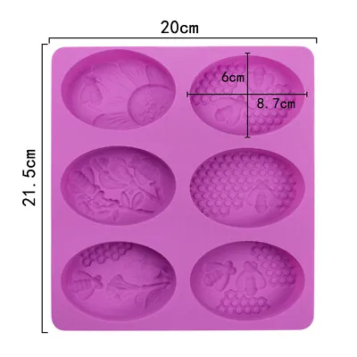 Large Bees Butterfly Flowers Silicone Mould Chocolate Wax Melt Soap Mold • £3.99