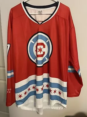 Chicago Fire Soccer Promotional Thin Hockey Jersey. Size XL NHL MLS • $14.99