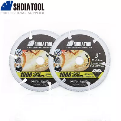 2pcs 3Inch Diamond Metal Cutting Disc Grinder Wheel Blade For Reber Cast Iron • $16.99