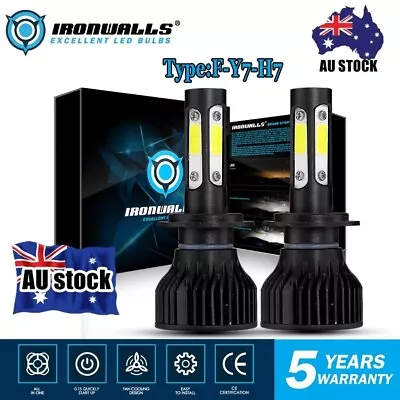 4 Sides H7 LED Headlight Bulbs Low Beam Globes For Holden Commodore VE 2006-2013 • $29.99