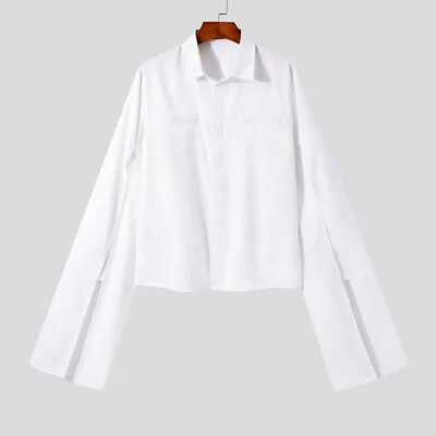 UK Men's Batwing Sleeve Hippie Baggy Cape Shirts Formal Party Stage Tunic Shirts • £13.52