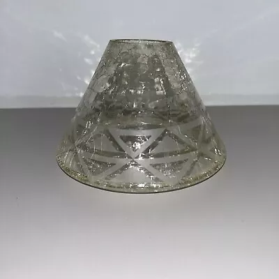 Yankee Candle Crackled Glass Shimmering Candle Topper With Saucer Chimney • £14.99