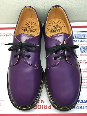 $159.99 • Buy 90's Vintage Purple Dr. Martens US 7 Shoes England NANA Mie 3-eye 1461 Doc Boots