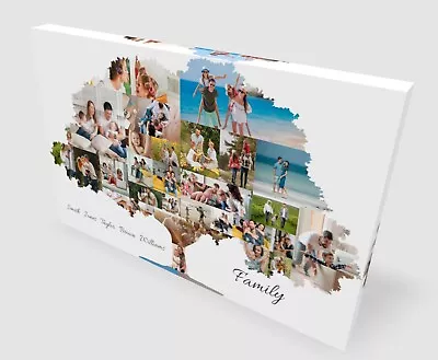 Personalised Canvas Photo Print Collage Family Tree Perfect Christmas 2022 Gift • £31.99