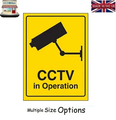£6.99 • Buy Cctv In Operation Taxi Shop Business Pub Door Badge Sticker Sign Cio1