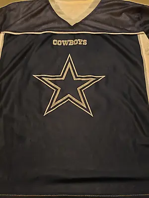 VTG DALLAS COWBOYS Youth Play 60 Size XL  XLarge Reversible Flag Football Jersey • $29.95