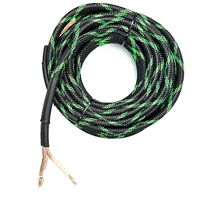 Green/Black Snakeskin Sleeve 14 Gauge 25 FT Copper Marine Car Audio Speaker Wire • $19.99