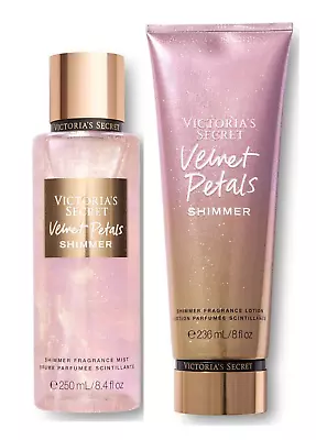 Victorias Secret Fragrance Velvet Petals Shimmer Body Mist & Lotion Perfume • $49.95