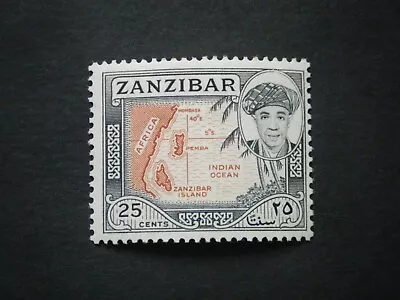 Zanzibar 1961 25c Orange-brown & Black SG377 LMM • $1.55