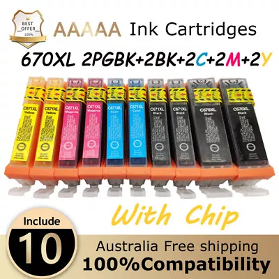 10X PGI-670XL CLI-671XL Inkjet For Canon PIXMA MG5760 MG5765 MG5766 MG6860/ 6865 • $26.89