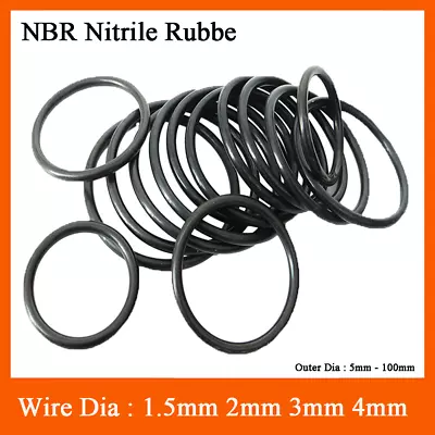 Metric 5mm - 100mm O Ring Nitrile Rubber NBR O-Rings Seal Oring Orings Gasket • $2.70