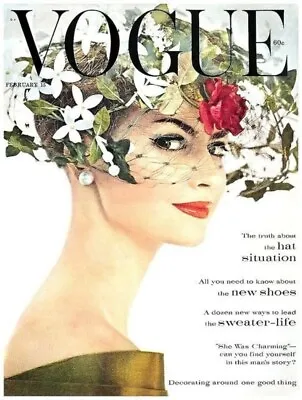 Vintage Vogue Magazine Cover Reproduction 17 X 12 Framing Print Wall Decor • $16.95