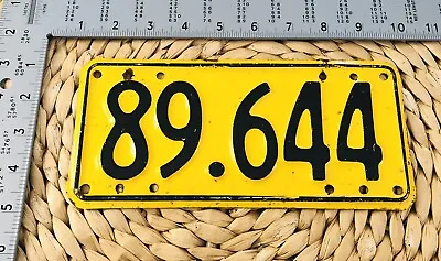 1967 New Zealand MOTORCYCLE License Plate ALPCA Harley Davidson Indian 89644 • $150