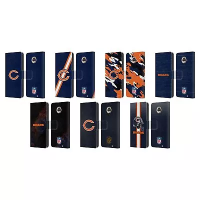 Official Nfl Chicago Bears Logo Leather Book Wallet Case For Motorola Phones • $23.95