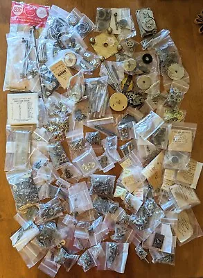 Vintage Watchmakers Estate 8.13 POUNDS Antique Clock Parts HUGE Lot • $129.99