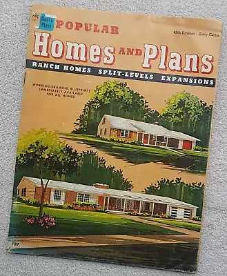 Popular Homes & Plans 1972 House Plan Catalog Architecture Mid Century Modern • $35