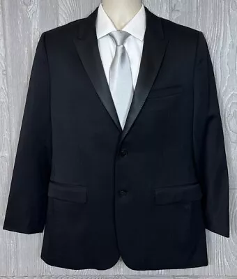 Bespoke Theory 40 Short Virgin Wool Suit Jacket Blazer Sport Coat Black (t6) • $75